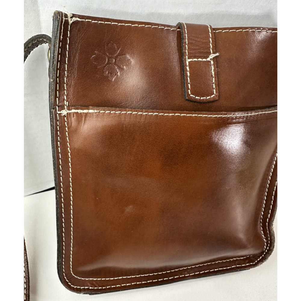 Patricia Nash Venezia Pouch Crossbody Purse Leather Map Print Bag in Brown - Picture 13 of 16
